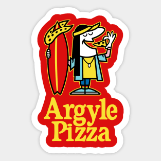 Argyle Pizza - Red Shirt Sticker